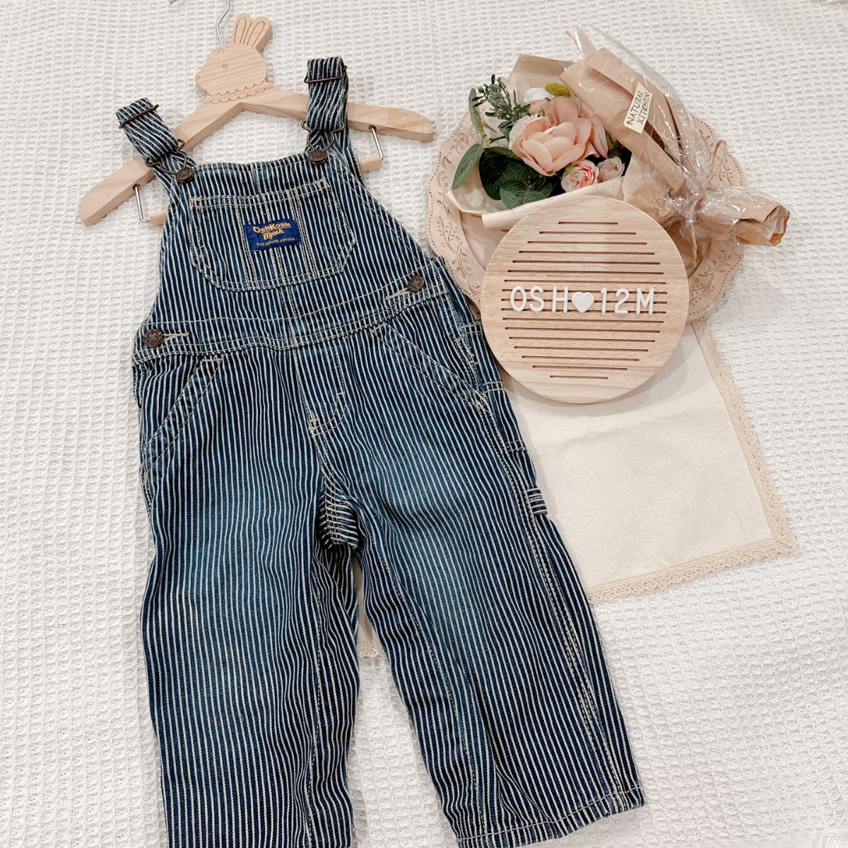 OshKosh & carter’s 吊帶褲 12m