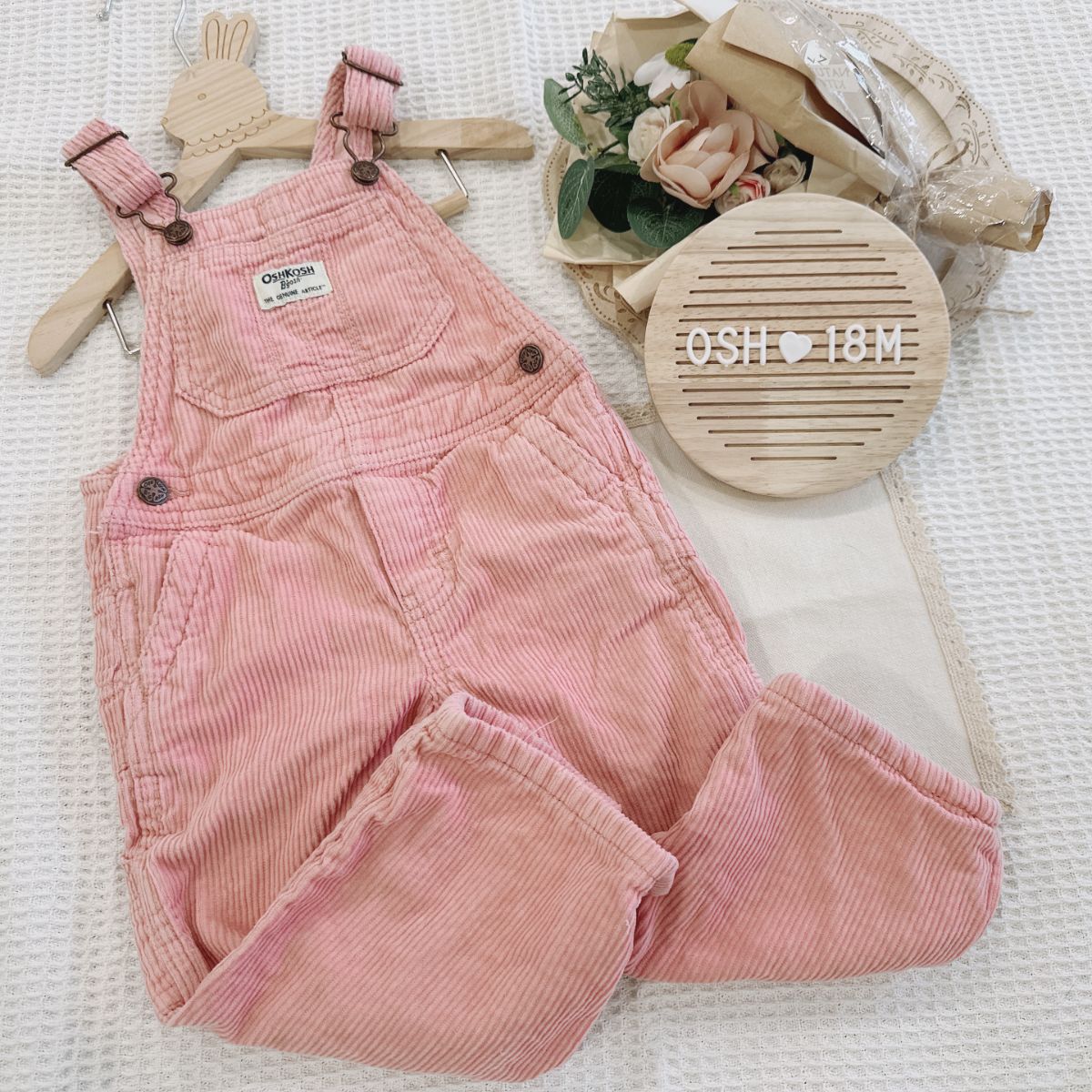 OshKosh & carter’s 吊帶褲 18m