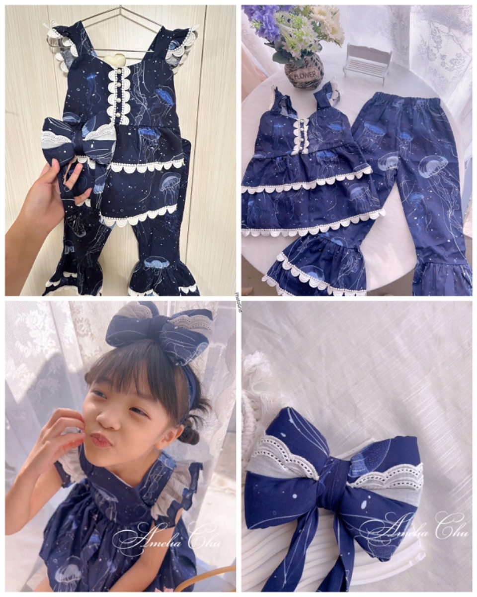 芯兒寶貝 Amelia baby 水母套裝+髮飾 110cm