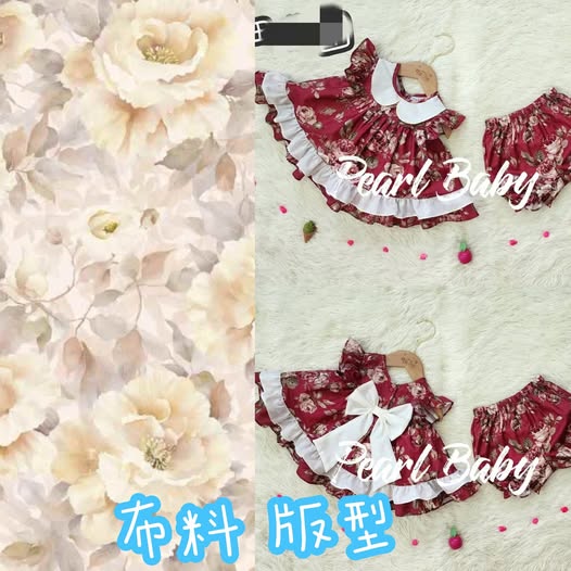 珍珠貝比 PEARL BABY 250731泰國PBJ手工套裝set奶油黃花 4Y