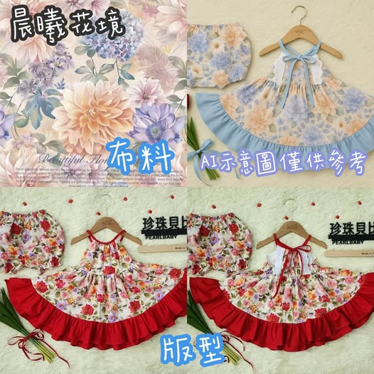 珍珠貝比 PEARL BABY 250921泰國PBJ套裝【美背】系列晨曦花境【J 217】 4Y