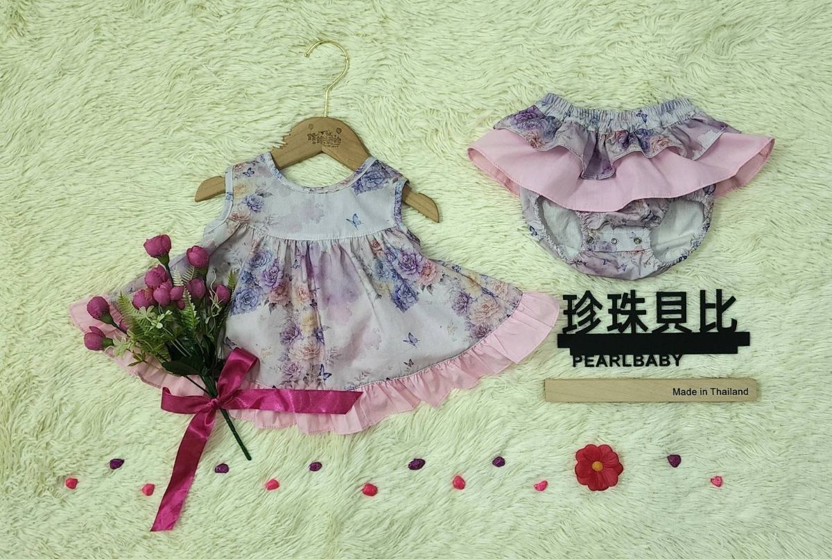 珍珠貝比 PEARL BABY 250716泰國PBJ手工套裝set紫夢花語【J 210】 24m
